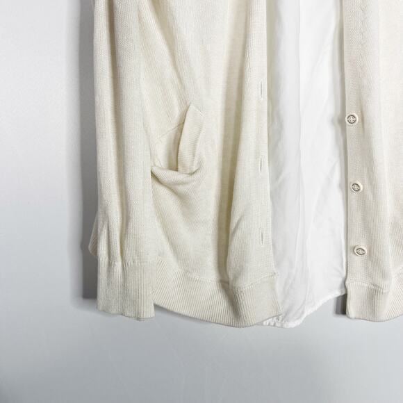 Lululemon Womens 4 White Cardi In The Front Sweater Boolux Tencel Button Front - Picture 4 of 9